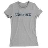 Actually It's Pronounced Norfolk Women's T-Shirt-Heather Grey-Allegiant Goods Co. Vintage Sports Apparel