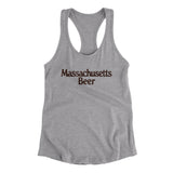 Massachusetts Beer Women's Racerback Tank-Heather Grey-Allegiant Goods Co. Vintage Sports Apparel