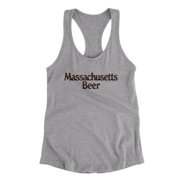 Massachusetts Beer Women's Racerback Tank-Heather Grey-Allegiant Goods Co. Vintage Sports Apparel