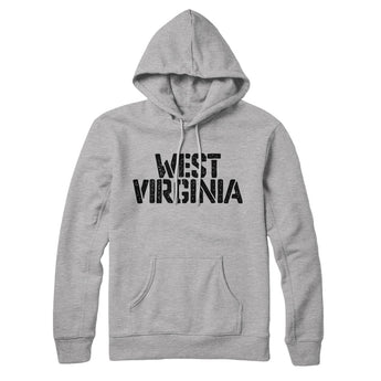 West Virginia Military Stencil Hoodie-Allegiant Goods Co. Vintage Sports Apparel
