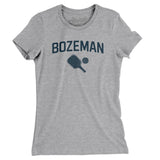 Bozeman Pickleball Women's T-Shirt-Heather Grey-Allegiant Goods Co. Vintage Sports Apparel