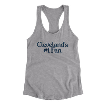 Cleveland's Number 1 Fan Women's Racerback Tank-Allegiant Goods Co. Vintage Sports Apparel