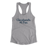 Cleveland's Number 1 Fan Women's Racerback Tank-Heather Grey-Allegiant Goods Co. Vintage Sports Apparel