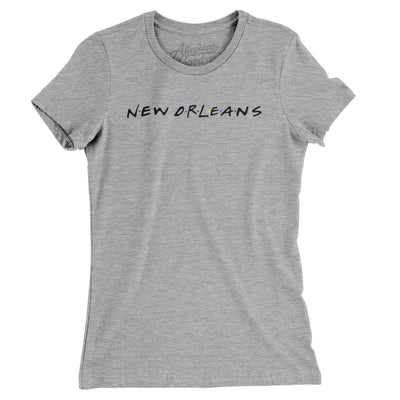 New Orleans Friends Women's T-Shirt-Heather Grey-Allegiant Goods Co. Vintage Sports Apparel
