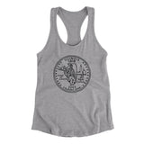 Illinois State Quarter Women's Racerback Tank-Heather Grey-Allegiant Goods Co. Vintage Sports Apparel