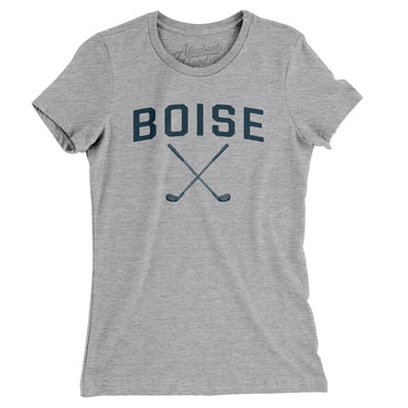 Boise Golf Women's T-Shirt-Heather Grey-Allegiant Goods Co. Vintage Sports Apparel