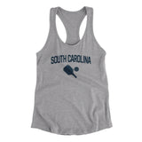 South Carolina Pickleball Women's Racerback Tank-Heather Grey-Allegiant Goods Co. Vintage Sports Apparel
