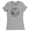 Nebraska State Quarter Women's T-Shirt-Heather Grey-Allegiant Goods Co. Vintage Sports Apparel