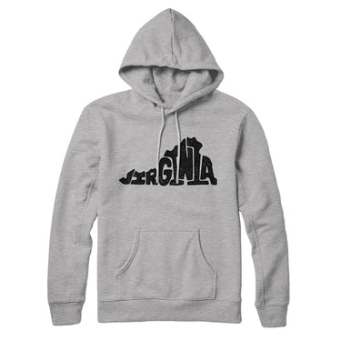 Virginia State Shape Text Hoodie-Allegiant Goods Co. Vintage Sports Apparel
