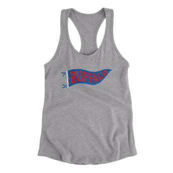 Buffalo Pennant Women's Racerback Tank-Allegiant Goods Co. Vintage Sports Apparel