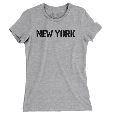 New York Military Stencil Women's T-Shirt-Allegiant Goods Co. Vintage Sports Apparel