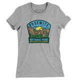 Yosemite National Park Badge Women's T-Shirt-Heather Grey-Allegiant Goods Co. Vintage Sports Apparel