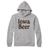 Iowa Beer Hoodie-Heather Grey-Allegiant Goods Co. Vintage Sports Apparel