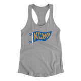 Kcmo Pennant Women's Racerback Tank-Heather Grey-Allegiant Goods Co. Vintage Sports Apparel