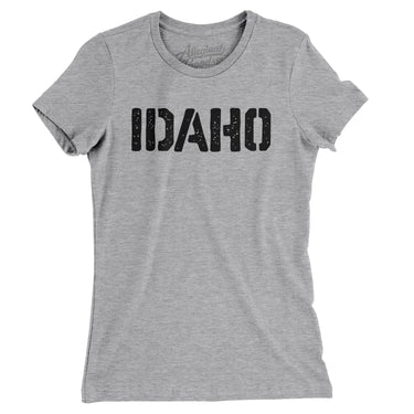 Idaho Military Stencil Women's T-Shirt-Allegiant Goods Co. Vintage Sports Apparel