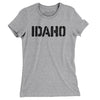 Idaho Military Stencil Women's T-Shirt-Heather Grey-Allegiant Goods Co. Vintage Sports Apparel