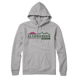 Alamogordo Mountain Sunset Hoodie-Heather Grey-Allegiant Goods Co. Vintage Sports Apparel