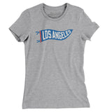Los Angeles Pennant Women's T-Shirt-Heather Grey-Allegiant Goods Co. Vintage Sports Apparel