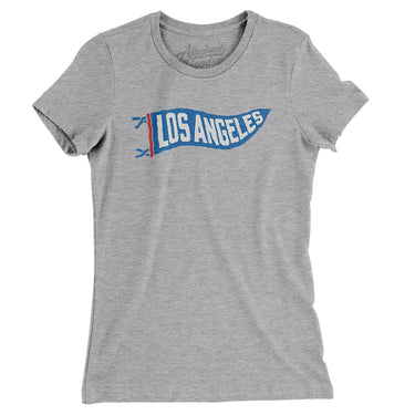 Los Angeles Pennant Women's T-Shirt-Heather Grey-Allegiant Goods Co. Vintage Sports Apparel