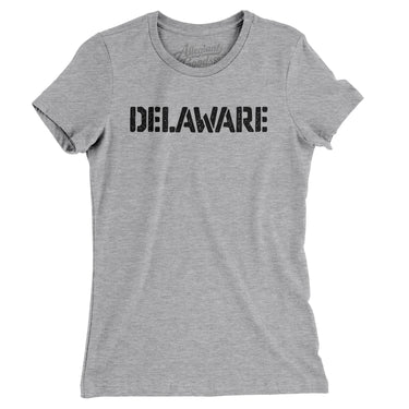Delaware Military Stencil Women's T-Shirt-Allegiant Goods Co. Vintage Sports Apparel