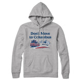 Don't Move To Columbus Hoodie-Heather Grey-Allegiant Goods Co. Vintage Sports Apparel