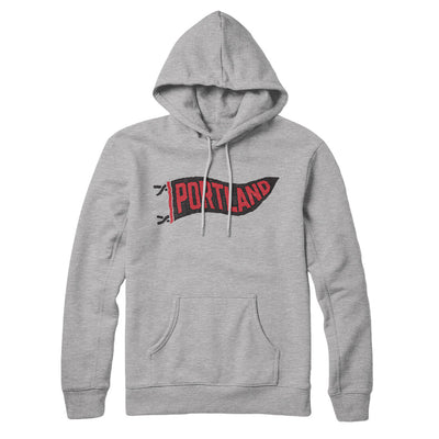 Portland Pennant Hoodie-Heather Grey-Allegiant Goods Co. Vintage Sports Apparel