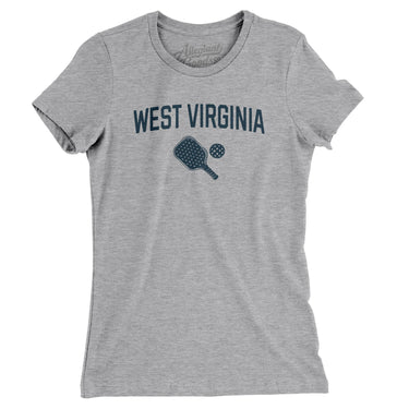 West Virginia Pickleball Women's T-Shirt-Heather Grey-Allegiant Goods Co. Vintage Sports Apparel