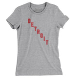 Detroit Hockey Jersey Women's T-Shirt-Heather Grey-Allegiant Goods Co. Vintage Sports Apparel
