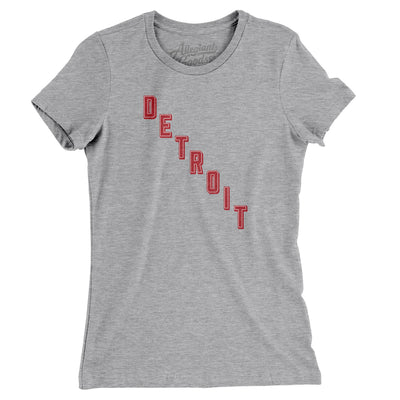 Detroit Hockey Jersey Women's T-Shirt-Heather Grey-Allegiant Goods Co. Vintage Sports Apparel