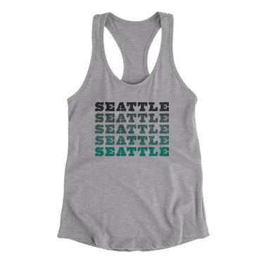 Seattle Repeat Women's Racerback Tank-Heather Grey-Allegiant Goods Co. Vintage Sports Apparel