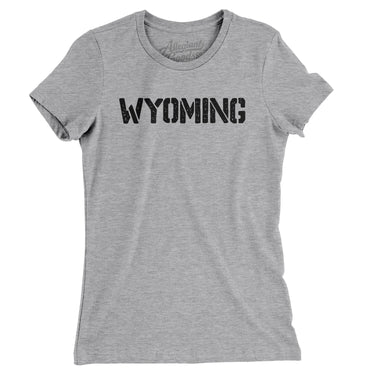 Wyoming Military Stencil Women's T-Shirt-Allegiant Goods Co. Vintage Sports Apparel