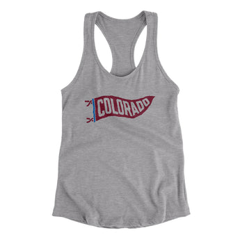 Colorado Pennant Women's Racerback Tank-Allegiant Goods Co. Vintage Sports Apparel