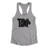 Iowa State Shape Text Women's Racerback Tank-Allegiant Goods Co. Vintage Sports Apparel