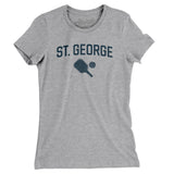 St. George Pickleball Women's T-Shirt-Heather Grey-Allegiant Goods Co. Vintage Sports Apparel