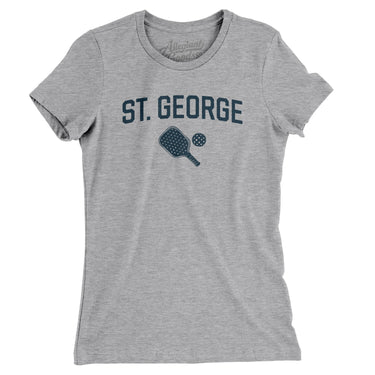 St. George Pickleball Women's T-Shirt-Heather Grey-Allegiant Goods Co. Vintage Sports Apparel
