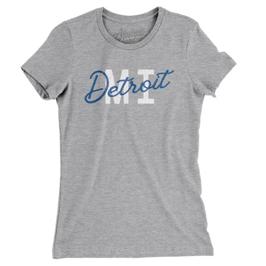 Detroit Mi Overprinted Women's T-Shirt-Allegiant Goods Co. Vintage Sports Apparel