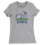 I Have A Tee Time In Iowa Women's T-Shirt-Heather Grey-Allegiant Goods Co. Vintage Sports Apparel