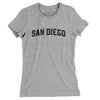 San Diego Varsity Women's T-Shirt-Heather Grey-Allegiant Goods Co. Vintage Sports Apparel