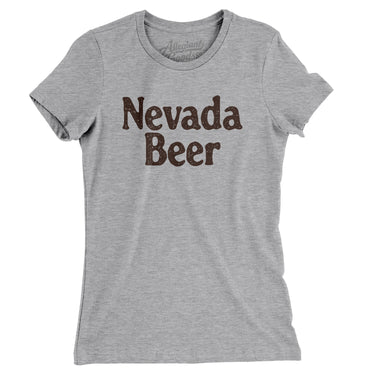 Nevada Beer Women's T-Shirt-Heather Grey-Allegiant Goods Co. Vintage Sports Apparel