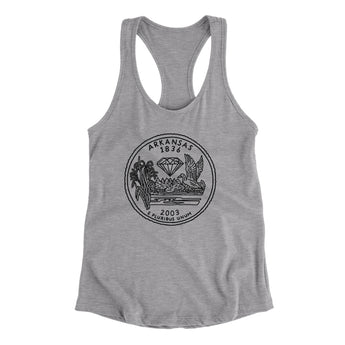 Arkansas State Quarter Women's Racerback Tank-Allegiant Goods Co. Vintage Sports Apparel