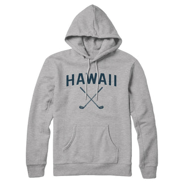 Hawaii Golf Hoodie-Heather Grey-Allegiant Goods Co. Vintage Sports Apparel