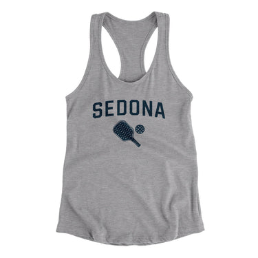 Sedona Pickleball Women's Racerback Tank-Heather Grey-Allegiant Goods Co. Vintage Sports Apparel