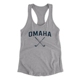 Omaha Golf Women's Racerback Tank-Heather Grey-Allegiant Goods Co. Vintage Sports Apparel