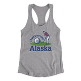 I Have A Tee Time In Alaska Women's Racerback Tank-Heather Grey-Allegiant Goods Co. Vintage Sports Apparel