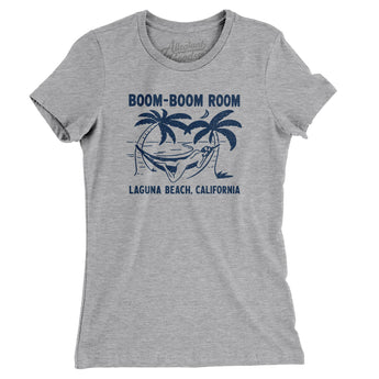 Boom-Boom Room Laguna Beach Women's T-Shirt-Heather Grey-Allegiant Goods Co. Vintage Sports Apparel