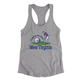 I Have A Tee Time In West Virginia Women's Racerback Tank-Heather Grey-Allegiant Goods Co. Vintage Sports Apparel