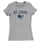 St. Louis Pickleball Women's T-Shirt-Heather Grey-Allegiant Goods Co. Vintage Sports Apparel
