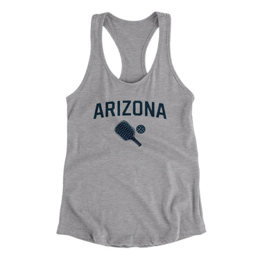 Arizona Pickleball Women's Racerback Tank-Heather Grey-Allegiant Goods Co. Vintage Sports Apparel