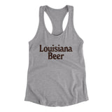Louisiana Beer Women's Racerback Tank-Heather Grey-Allegiant Goods Co. Vintage Sports Apparel