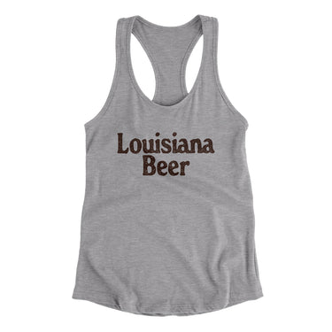 Louisiana Beer Women's Racerback Tank-Heather Grey-Allegiant Goods Co. Vintage Sports Apparel
